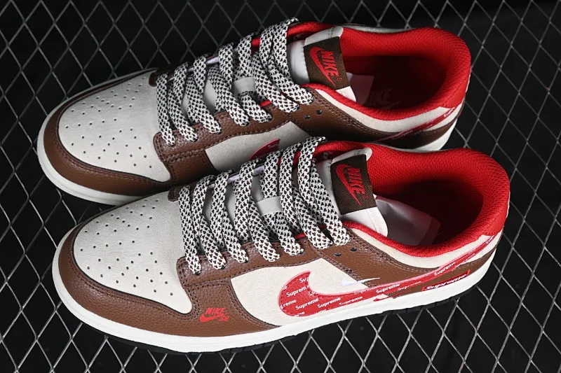 All categories Nk SB Dunk Series Nk SB Dunk Low High-end customized low-top sneakers Nk SB Dunk Low Sup joint letter red hook Anniversary high-end customized low-top casual sneakers DJ2024-096